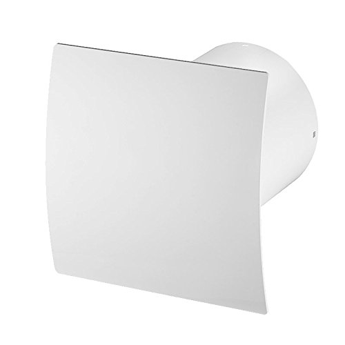 Super Leise Badlüfter mit weiß Front , Wand-Ventilator Ø 100 Kugellager Mega Silent Standard Escudo - Line System+ (weiß) von Awenta