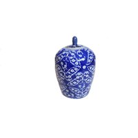 Blau Weiß Porzellan Ingwerglas Prunus Schmetterling Design von AWEinspiredfinds