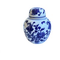 Chinoiserie Dahlien Blume Kobalt Tempeldose von AWEinspiredfinds