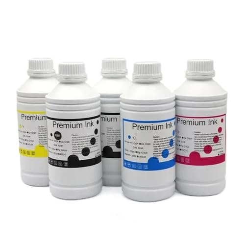 AWGSRZIU 1000 ml kompatible Tinte Kompatibel mit Plotter-Dye-Tinte Kompatibel mit IPF831 IPF825 IPF771 IPF750 TM5300 TM5200(5Color 1Set) von AWGSRZIU
