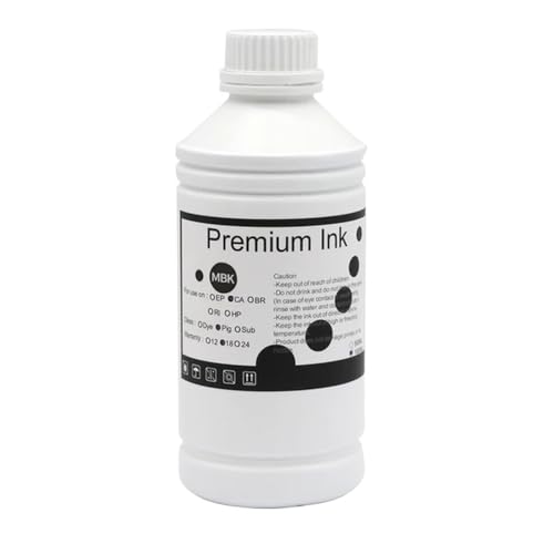 AWGSRZIU 1000 ml kompatible Tinte Kompatibel mit Plotter-Dye-Tinte Kompatibel mit IPF831 IPF825 IPF771 IPF750 TM5300 TM5200(MBK Dye Ink 1000ML) von AWGSRZIU
