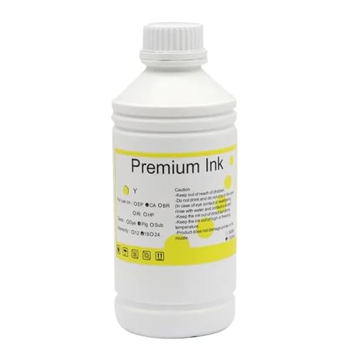 AWGSRZIU 1000 ml kompatible Tinte Kompatibel mit Plotter-Dye-Tinte Kompatibel mit IPF831 IPF825 IPF771 IPF750 TM5300 TM5200(Y Dye Ink 1000ML) von AWGSRZIU