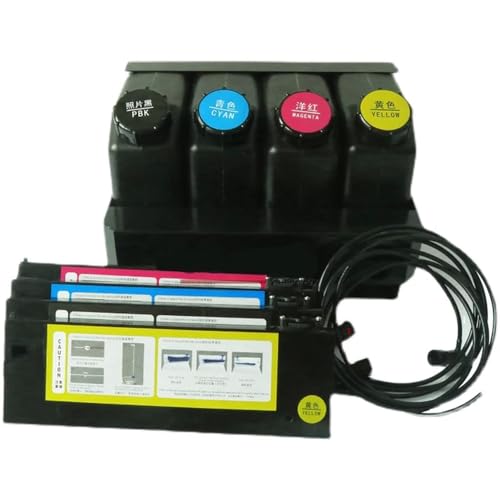 AWGSRZIU Bulk-Tintensystem Kompatibel mit kompatible Drucker JV33 JV5 JV3 TS3 mit 4 Patronen 220 ml und 4 Flaschen(A Set) von AWGSRZIU