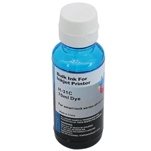 AWGSRZIU GT31 GT32XL GT5810 GT5820 Farbstoff-Tintennachfüllung, kompatibel mit Tank-Serie 7301 6001 7602 5101 7001 450 455 457 513 551 555 558 559(C 70ML) von AWGSRZIU