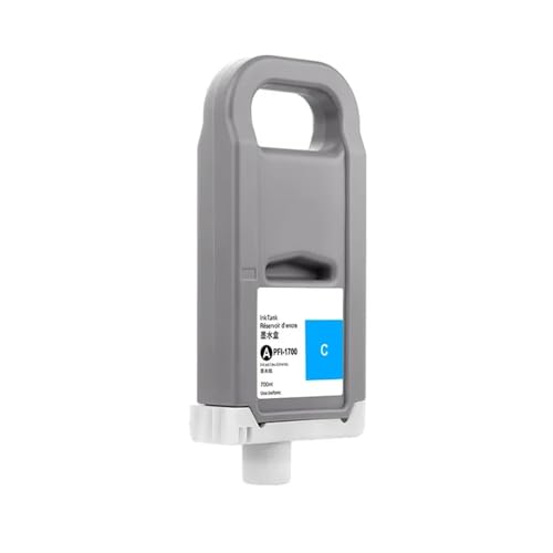 AWGSRZIU Kompatible 700-ml-Tintenpatrone PFI-57 Kompatibel mit ImagePROGRAF PRO-520 PRO-540 PRO-540s PRO-560s 12 Farben volle Tinte(PFI-57 C) von AWGSRZIU