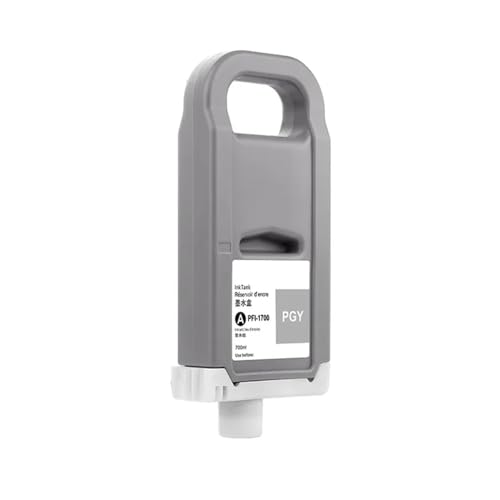 AWGSRZIU Kompatible 700-ml-Tintenpatrone PFI-57 Kompatibel mit ImagePROGRAF PRO-520 PRO-540 PRO-540s PRO-560s 12 Farben volle Tinte(PFI-57 PGY) von AWGSRZIU