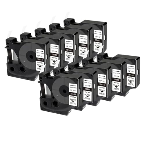 AWGSRZIU Kompatible Etikettenbandkassette Kompatibel mit 1000 3000 4200 5000 5200 6000 9 mm 12 mm 19 mm Modell 18443 18444 18445(10pack-1805431) von AWGSRZIU
