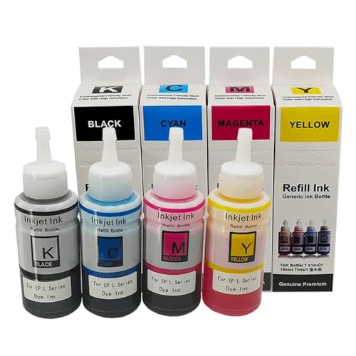 AWGSRZIU Nachfülltinte kompatibel mit den Modellen L800 L805 L810 L850 L565 L1800 L3150 L3100 L380 L100 L110, einschließlich 664 672 673 T6731 T6732 T6733 T6734 T6735 T6736(1SET(4PC)) von AWGSRZIU