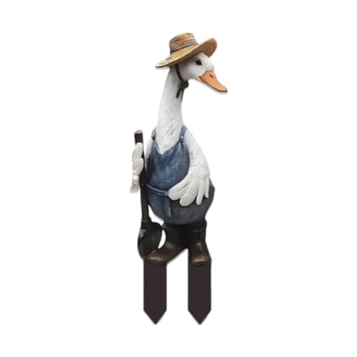 ＡＷＨＡＯ 2D Gartendeko Aus Acryl in Form Einer Ente, Rasenstecker, Bonsai Schild, Mehrfarbig, Männliche Ente von ＡＷＨＡＯ