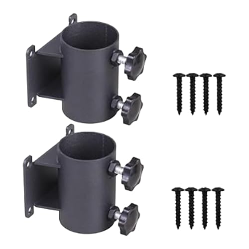 ＡＷＨＡＯ 2Pcs Terrasse Regenschirm Halter Deck Regenschirm Montieren Metall Garten Strand Pole Stehen von ＡＷＨＡＯ