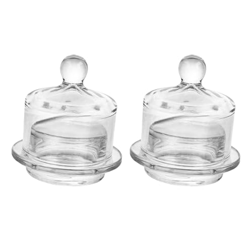 AWHAO 2X Butterdosen Aus Glas mit Deckel, Butterbehälter für Kleine Früchte, Esstisch AWHAO 2X Butterdosen Aus Glas mit Deckel, Butterbehälter für Kleine Früchte, Esstisch von AWHAO