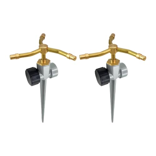 ＡＷＨＡＯ 2x3 Arm Metall Sprinkler Messing Düse Rasen Sprinkler 360 Grad Rotation für Gartenarbeit von ＡＷＨＡＯ