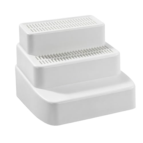AWHAO 3 Stufige Katzentoiletten Treppenrampe, Waschbares Zubehör, Vielseitig Einsetzbar, Zerlegbar mit Gitter, Weiß AWHAO 3 Stufige Katzentoiletten Treppenrampe, Waschbares Zubehör, Vielseitig Einsetzbar, Zerlegbar mit Gitter, Weiß von AWHAO
