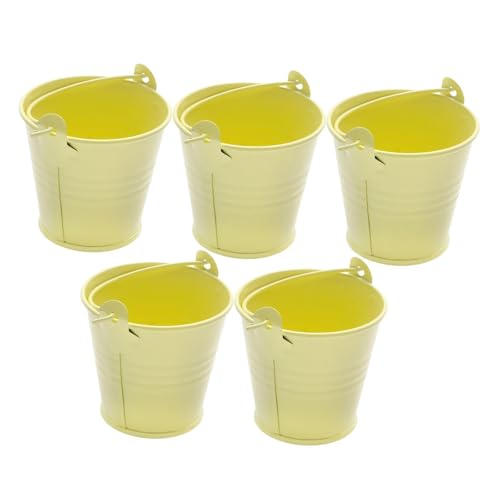 ＡＷＨＡＯ 5 Stück Eimer für kleine Pflanzen und Partybedarf, Gelb von ＡＷＨＡＯ