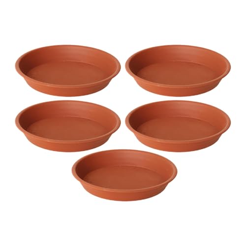 ＡＷＨＡＯ 5 stück Anlage Untertassen Blumentopf Untertassen 11 Zoll Topf Tablett Gartenarbeit Anlage Trays, Braun von ＡＷＨＡＯ