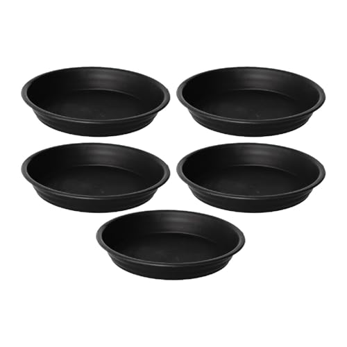 ＡＷＨＡＯ 5 stück Anlage Untertassen Blumentopf Untertassen 11 Zoll Topf Tablett Gartenarbeit Anlage Trays, Schwarz von ＡＷＨＡＯ
