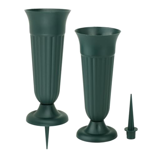 ＡＷＨＡＯ Blumenhalter Grabvase Deko Friedhofsvase für Beerdigungszubehör Outdoor von ＡＷＨＡＯ