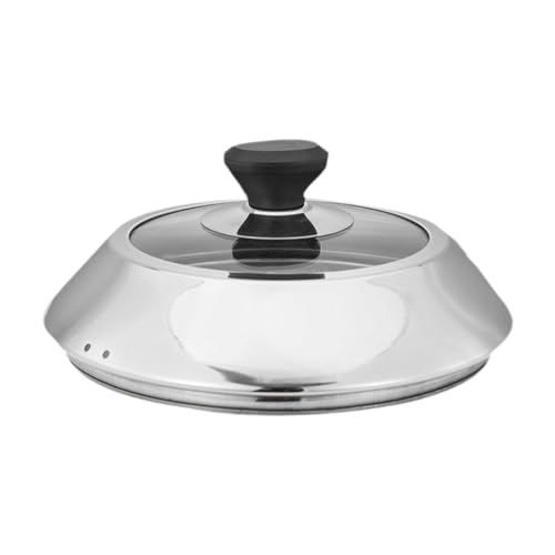 ＡＷＨＡＯ Burgerhaube Grillabdeckung Käseschmelzglocke Abdeckhaube mit Hitzebeständigem Griff für Sicheren Halt Beim Garen von Fleisch Und Dem Dämpfen von Gemü, Mehrfarbig, 28cm von ＡＷＨＡＯ