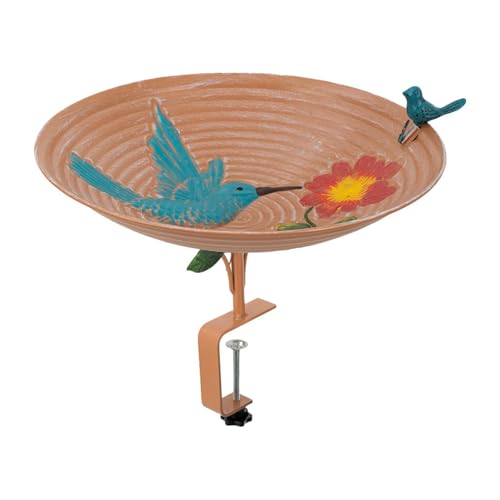 AWHAO Deck Montiert Vogelbad Vogelbeobachter Geschenke Balkon Zaun Dekor Leicht zu Reinigen AWHAO Deck Montiert Vogelbad Vogelbeobachter Geschenke Balkon Zaun Dekor Leicht zu Reinigen von AWHAO