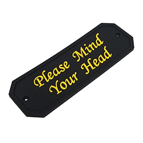 ＡＷＨＡＯ Flexibles Gartenwarnschild – Einzigartiges Design, Please Mind Your Head - Gold von ＡＷＨＡＯ