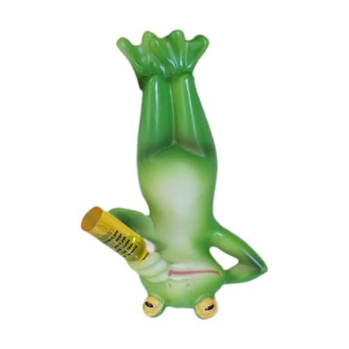 ＡＷＨＡＯ Froschfigur, Blumentopf Ornamente, Harz Ornamente, Kunsthandwerk, Lustiger Frosch, Der Bier Trinkt, Bonsai Kunsthandwerk für Den Garten, A von ＡＷＨＡＯ