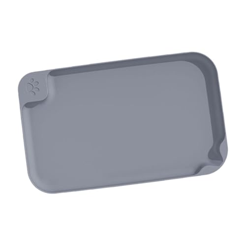 ＡＷＨＡＯ Futtermatte für Haustiere, Futtermatte für Haustiere Und Katzen, Wassermatte für Haustiere, Leicht, Futtermatte für Hunde, Tischset für Kätzch, Grau von ＡＷＨＡＯ