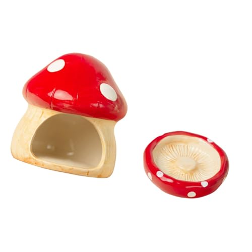 ＡＷＨＡＯ Hamsterhaus, Hamsterversteck mit Futternapf in Igelform, Rot von ＡＷＨＡＯ