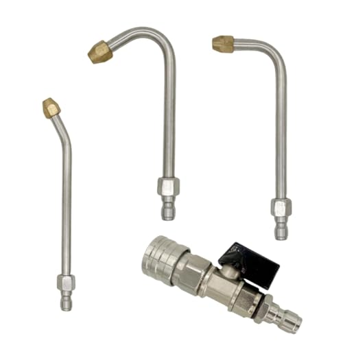 ＡＷＨＡＯ Hochdruckreiniger Verlängerung, Reinigungsstabteile, Hochleistungs Gartenschlauchadapter, 25 Grad Fächersprühdüse, Combo von ＡＷＨＡＯ
