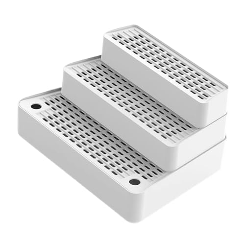 ＡＷＨＡＯ Katzentoilettenrampe, Katzentoilettentreppe, leicht zu reinigen, 3-stufiges für ältere Katzen im Innenbereich, Weiß von ＡＷＨＡＯ