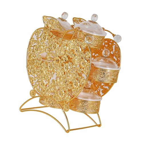 ＡＷＨＡＯ Obst Tablett Drehen Tabletts Gold Snack Halter für Party Hotel Urlaub von ＡＷＨＡＯ