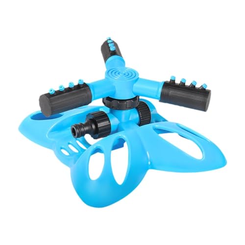 ＡＷＨＡＯ Rotierender Gartensprinkler, Dreiarmiger Oszillationssprüher, Praktisches Bewässerungssystem für Gewächshäuser, Blau von ＡＷＨＡＯ