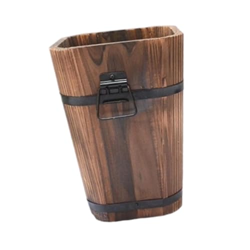ＡＷＨＡＯ Rustikaler Blumentopf Aus Holz für Den Tisch Drinnen/draußen, Mehrfarbig, M von ＡＷＨＡＯ