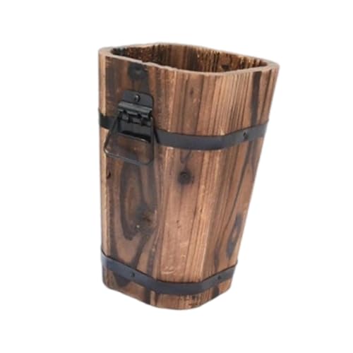 ＡＷＨＡＯ Rustikaler Blumentopf Aus Holz für Den Tisch Drinnen/draußen, Mehrfarbig, S von ＡＷＨＡＯ