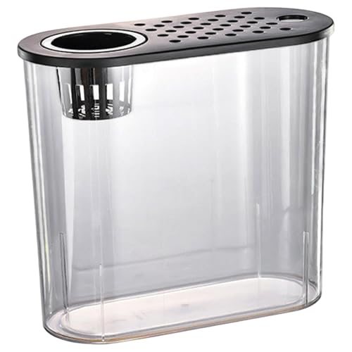 ＡＷＨＡＯ Schreibtisch Aquarium Fischtankkasten mit Deckel Container Gecko Eidechsen, Schwarzer Deckel von ＡＷＨＡＯ