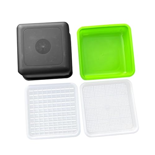ＡＷＨＡＯ Sprout Fall Kindergarten Topf Pflanzung Box Sprout Tablett für Outdoor Garten Gewächshaus, 4-teiliges Set von ＡＷＨＡＯ