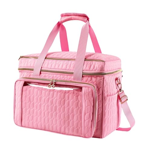 AWHAO Stricktasche, Garnaufbewahrungshalter, Stilvolle Nähtasche, Zubehör, Tragbarer Griff, Tragetasche für Park, Tisch, Geschäft, Rosa AWHAO Stricktasche, Garnaufbewahrungshalter, Stilvolle Nähtasche, Zubehör, Tragbarer Griff, Tragetasche für Park, Tisch, Geschäft, Rosa von AWHAO