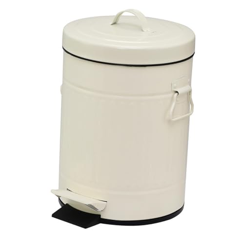 AWHAO Treteimer, Stilvoller Mülleimer mit Rutschfestem Boden, Papierkorb für Büro, Garage, Arbeitszimmer, Toilette, Beige AWHAO Treteimer, Stilvoller Mülleimer mit Rutschfestem Boden, Papierkorb für Büro, Garage, Arbeitszimmer, Toilette, Beige von AWHAO