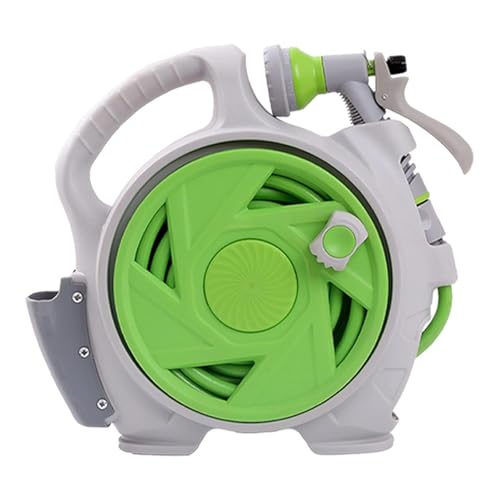 ＡＷＨＡＯ Wasserrohrwagen Gartenschlauchwagen Schlauchaufbewahrung Mini Schlauchwagen Set Platzsparende Konstruktion Material PP für Balkon Garten Beachreinigun, GrÜn von ＡＷＨＡＯ