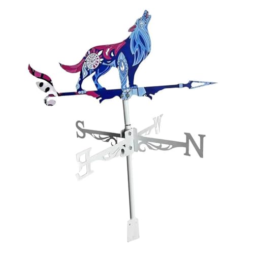 AWHAO Wetterfahne als Windrichtungsanzeiger mit Wolf Motiv eine Dekorative Hofdekoration Und Eisenkunst Ornament aus Metall für Garten Rasen Und Innenhof. AWHAO Wetterfahne als Windrichtungsanzeiger mit Wolf Motiv eine Dekorative Hofdekoration Und Eisenkunst Ornament aus Metall für Garten Rasen Und Innenhof. von AWHAO