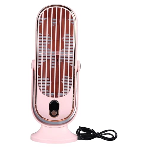 5 Geschwindigkeiten, verstellbarer Turmventilator, bürstenloser Schreibtisch mit LED-Display, leiser Tisch, kleine Kühlung für Zuhause, Schlafzimmer, tragbarer USB-betriebener Tischventilator von AWJUWHBJ