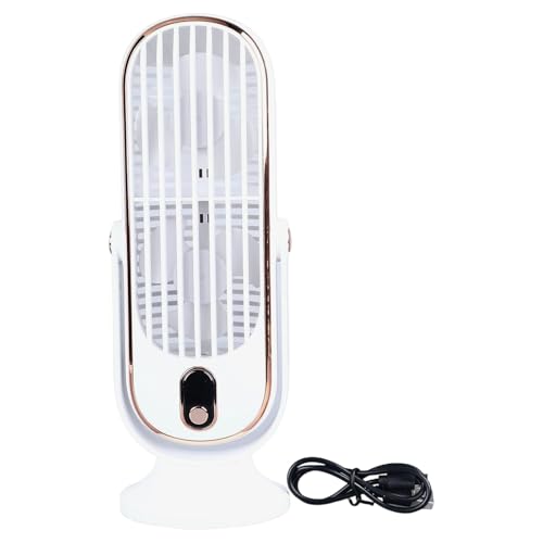 5 Geschwindigkeiten, verstellbarer Turmventilator, bürstenloser Schreibtisch mit LED-Display, leiser Tisch, kleine Kühlung für Zuhause, Schlafzimmer, tragbarer USB-betriebener Tischventilator von AWJUWHBJ