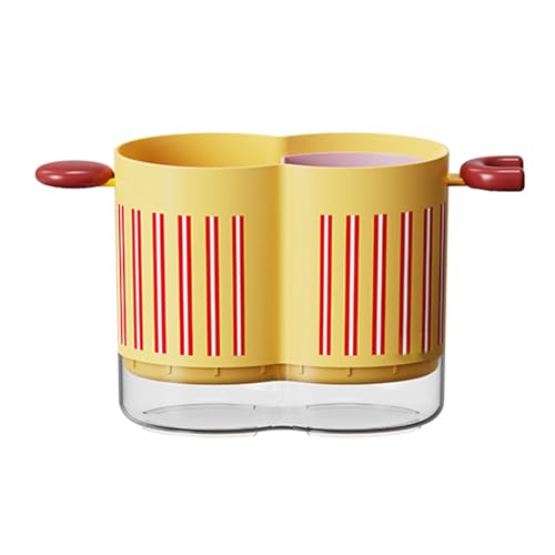 AWJUWHBJ Multifunktionaler Geschirrbehälter mit zwei Kammern, mit Ablauflöchern, geteilter Utensilienhalter für Löffel, Essstäbchen, spülmaschinenfest, Besteck-Organizer AWJUWHBJ Multifunktionaler Geschirrbehälter mit zwei Kammern, mit Ablauflöchern, geteilter Utensilienhalter für Löffel, Essstäbchen, spülmaschinenfest, Besteck-Organizer von AWJUWHBJ