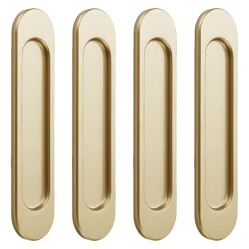 AWJUWHBJ Selbstklebende Schiebetürgriffe, moderne Aluminiumlegierung, für Schränke, Möbel, rostbeständig, 4 Stück von AWJUWHBJ