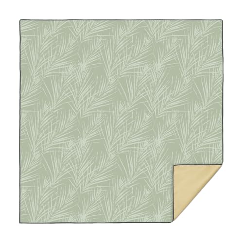 Große 130 x 130 cm Baby-Fußmatte mit einzigartigem Muster, rutschfeste Silikon-Unterseite für einfache Reinigung, extra große Hochstuhl-Matte von AWJUWHBJ