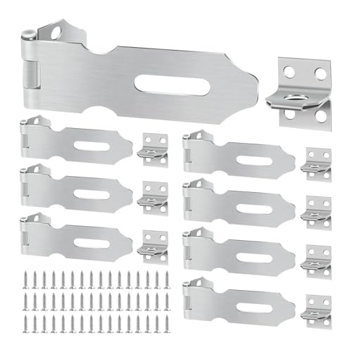 Mehrzweck-Riegel aus Metall, rostfrei, mit Befestigungsschrauben für Schuppen, Haustierkäfige, leicht, Schrank-Organizer Mehrzweck-Riegel aus Metall, rostfrei, mit Befestigungsschrauben für Schuppen, Haustierkäfige, leicht, Schrank-Organizer von AWJUWHBJ