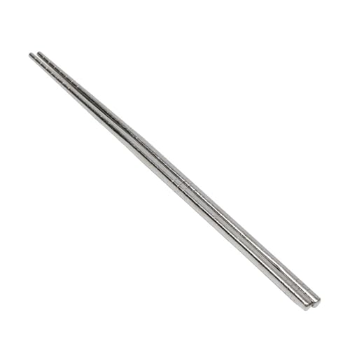 Stabile Essstäbchen aus Metall, mikrobiell beständige Beschichtung, ergonomischer, rutschfester Griff, tragbare Utensilien für moderne Küchen, rutschfeste Essutensilien aus Metall von AWJUWHBJ