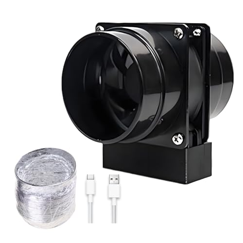 USB-wiederaufladbarer 8 cm Abluftventilator mit 2200 U/min Motor, 3 Geschwindigkeiten, verstellbar, für Drucker, Lötstationen, USB-wiederaufladbarer Abluftventilator von AWJUWHBJ