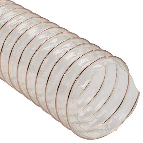 AWM Absaugschlauch Ø 50 mm transparent 0,4 mm Absauganlage Spiralschlauch schwer entflammbar Flexschlauch (8 Meter) von AWM