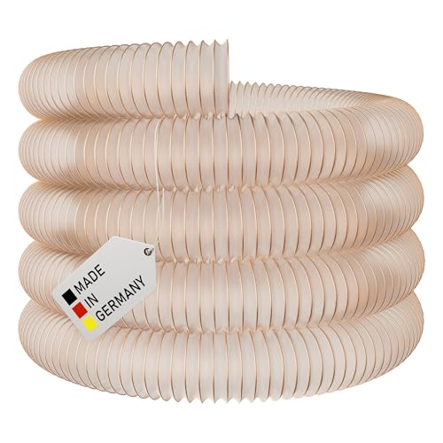 AWM Absaugschlauch Ø 80 mm transparent 0,4 mm Absauganlage Spiralschlauch schwer entflammbar Flexschlauch (3 Meter) von AWM