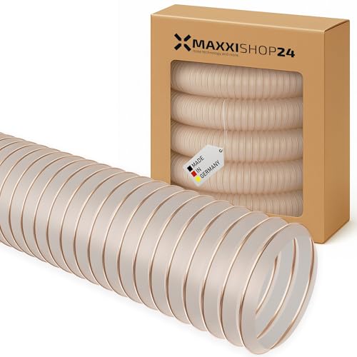 AWM PU Absaugschlauch 0,4 mm - mit integrierter Federstahlspirale | Spiralschlauch | Flexschlauch | Schwer entflammbar | Antistatisch (50 mm, 8 m) von AWM